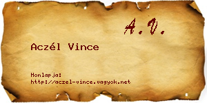 Aczél Vince névjegykártya