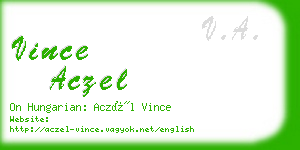 vince aczel business card